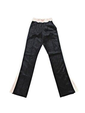 Chanel Vintage VIP Limited Edition Sideline Velour Track Pants Easy Black